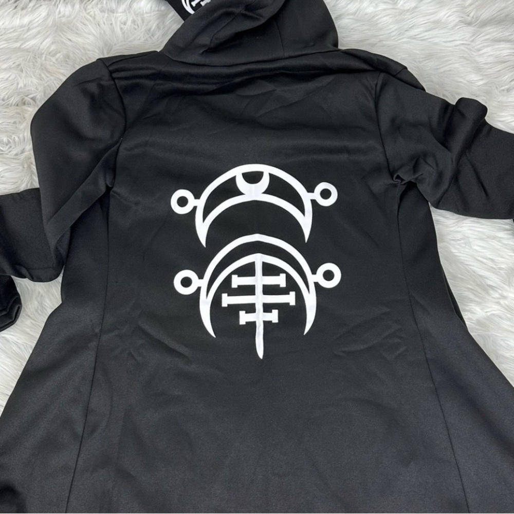 🧿 EVIL EYE 🪬 MOON 🌚 WICCAN CARDIGAN🧙🏻‍♀️🐈‍⬛sz.MEDIUM - Picture 4 of 13